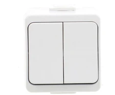 Timex Elektro WNT-2J-b BI JANTAR-bis Žvakių jungiklis n/t IP44 balta WNT-2J-b