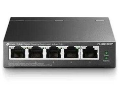 Šakotuvas TP-Link TL-SG1005P Ne-valdomas Gigabit Ethernet (10/100/1000) Maitinimas per Eternetą (PoE) Juoda