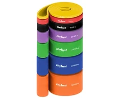 TPE mankštos juostų rinkinys - Power Band PT-S7, 4-82 kg, 7 TPE juostos, REBEL ACTIVE