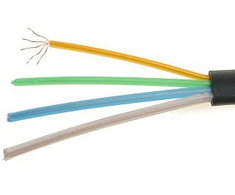 TST 4C telefono kabelis, juodas, 100 m