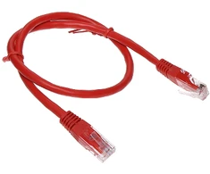Cabletech Oem Patchcord kabelis UTP 8c kištukas-kištukas 0.5 m CCA raudonas cat.6e