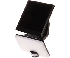 Orno SOLIS LED 10W, saulės energija varomas prožektorius su PIR judesio jutikliu, 1200lm, IP54, 4000K, 3000 mAh, juodas