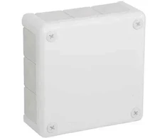 Tuščia ant paviršiaus montuojama dėžutė su 12 įvadų VIPLAST VP-51 Baltas IP55 118x118x46mm 051-01