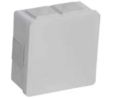 Tuščia ant paviršiaus montuojama dėžutė su 6 įvadais VIPLAST VP-02 click Baltas IP55 86x86x40mm 002-01