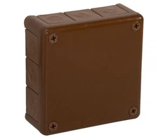 Tuščia ant paviršiaus montuojama dėžutė su 12 įvadų VIPLAST VP-51 RUDA IP55 118x118x46mm 051-02