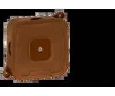 Tuščia ant paviršiaus montuojama dėžutė su 4 įvadais VIPLAST VP-2 BROWN IP44 85x85x35mm 027-02