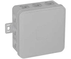 Tuščia ant paviršiaus montuojama dėžutė su 12 įvadų VIPLAST V7 click Pilkas IP54 100x100x41mm 037-03