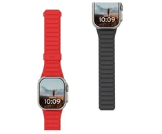 Urban UAG Pathfinder – dvipusis silikoninis magnetinis dirželis, skirtas Apple Watch series 4-6 ir SE 1-3, 44 mm / series 7-9, 45 mm / series 10-11, 46 mm / Ultra 1-3, 49 mm (pelenų/lavos spalvos)