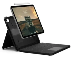 Urban Armor Gear 4kom.pl UAG USB-C Keyboard - obudowa ochronna su klaviatūra do iPad 10.9" 10 gen. / 11" (A16) su laikikliu do Apple Pieštukas (juodas/pilka)