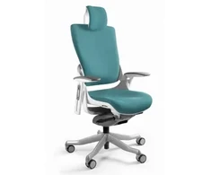 Unique Biurainis fotelis Wau 2 BL413 audinys tealblue/baltas