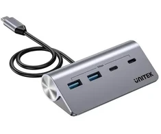 UNITEK ALIUMINIO ŠAKOTUVAS USB-A/C 2X USBA 2X USBC 5GBP