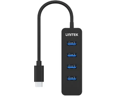 Unitek H1117B USB-C šakotuvas, 4 USB 3.1 prievadai, aktyvus, 10 W