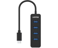Unitek H1117B USB-C šakotuvas, 4 USB 3.1 prievadai, aktyvus, 10 W