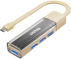 Unitek Hub dvikryptis USB C/USB A 5Gbps kremas