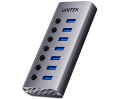USB-A 3.0 5 Gbps šakotuvas su 7 viename jungikliu Unitek H1314A01-EU