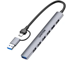 Unitek H1209AGY01 USB-A 5Gbps 7in1 USB šakotuvas