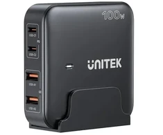 UNITEK Įkroviklis BIURKOWA GAN 100W 2XUSB-A 2XUSB-C Juoda