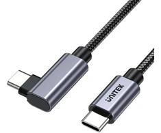 Unitek USB-C laidas, 90° kampu, PD100W, 5m