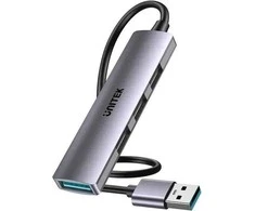 Unitek kompaktiškas 4 viename USB-A šakotuvas