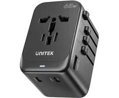 Unitek P1122ABK01 EU/US/UK/AUS PD 65 W kelioninis įkroviklis