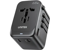 Unitek P1122ABK01 EU/US/UK/AUS PD 65 W kelioninis įkroviklis