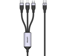 Unitek USB 3 viename įkrovimo laidas juodas
