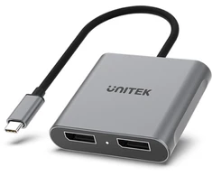 Unitek V1404A adapteris USB-C, 2x prievadas DP 1.4 8K 60Hz