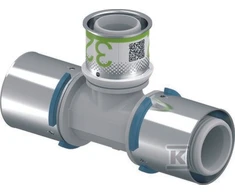 Kan Therm Uponor S-PRESS PLUS TEE Raudonas PPSU 40-32-40