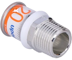 Uponor S-Press PLUS jungtis su išoriniu sriegiu. 20-R1/2MT
