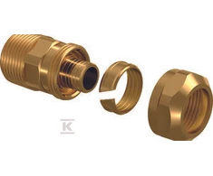 Uponor WIPEX žalvarinė jungtis PN10 20XGZ3/4