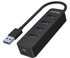 USB šakotuvas Unitek H1117A, 4 prievadai, USB-C, USB 3.1, aktyvus, 10 W