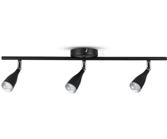 3 x 4,5W LED sieninis šviestuvas V-TAC, juodas, 3000K (šiltai balta)