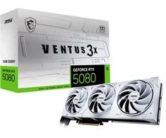 Vaizdo plokštė MSI VENTUS GEFORCE RTX 5080 16G 3X OC Baltas karta graficzna NVIDIA 16 GB GDDR7