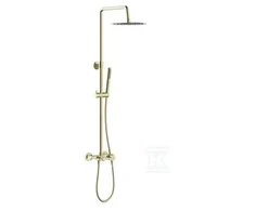 Dušo komplektas momali 2424930-BAPV / VALVEX / CANNOLI / PURŠKIMO KOLONĖLĖ , BRUSHED GOLD /