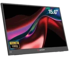Verbatim Portable 15.6" FHD Monitorius LIGHT Przenośny monitorius Juodas 39,6 cm (15.6") LCD 1920 x 1080 px