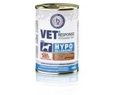 VET RESPONSE Hypoallergenic antiena – drėgnas ėdalas šunims – 400g