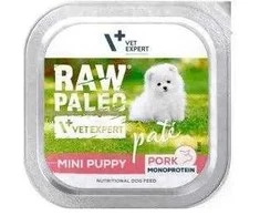 Vetexpert RAW PALEO Pâte Mini Puppy Pork – drėgnas ėdalas šunims – 150g
