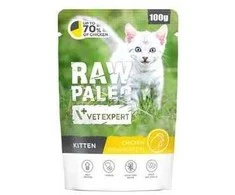 Kačių Maistas - VetExpert Raw Paleo Katinėlis Vištiena 100g Be Grūdų