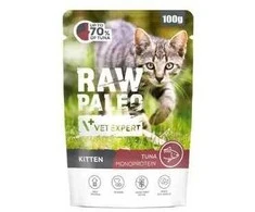 Kačių Maistas - VetExpert Raw Paleo Kačiukams Tunų Konservai 100g Be Gluteno