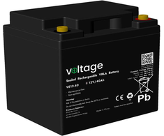 VOLTAGE AGM įtampos 12V 40Ah VE12-40 baterija (eksploatavimo trukmė 6-9 metai)