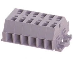 „Wago 261-106“ 2 laidų gnybtų blokas, 2,5 mm², 6 takelių, su varžtiniu tvirtinimo rutuliuku 261-106