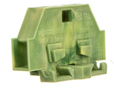 Wago 261-307 Dviejų laidų jungtis 2,5 mm2 geltona-žalia su varžtiniu tvirtinimu 261-307 /50 vnt./