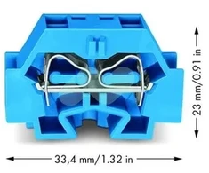 Wago 262-334 4 laidų jungtis 4mm2 mėlyna su varžtiniu tvirtinimu 262-334 /50vnt/