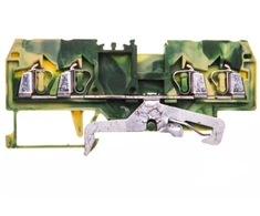 Wago 280-837 4 laidų bėgių jungtis 2,5mm2 geltona ir-žalia 280-837