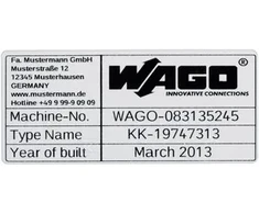 Wago PAVADINIMO LENTELĖ 99X44MM; 210-804 SIDABRINĖ