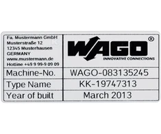 Wago PAVADINIMO LENTELĖ 99X44MM; 210-804 SIDABRINĖ
