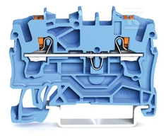 Gnybtas Wago 2202-1204, 2 jungčių 2,5 mm², 24A, mėlynas