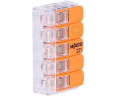 Wago ZŁ.UNIWER.221-615 5X6MM2, PK = 15 vnt.