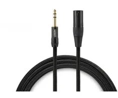 WRA Warm Audio PREM-XLRM-TRSM-6 garso kabelis 1,8 m XLR 6.35mm TRS Juoda
