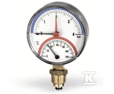 Watts TERMOMANOM.F+R 818,120C,0-4 BAR,1/2" DU